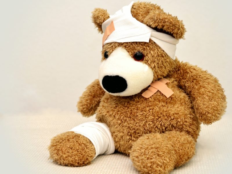 photo-of-injured-teddy-bear